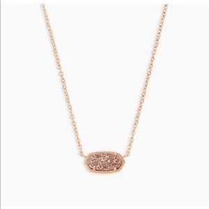 Kendra Scott Elisa Satellite Necklace in Rose Gold Drusy